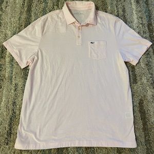 Pink and white striped Vineyard Vines Polo NWT